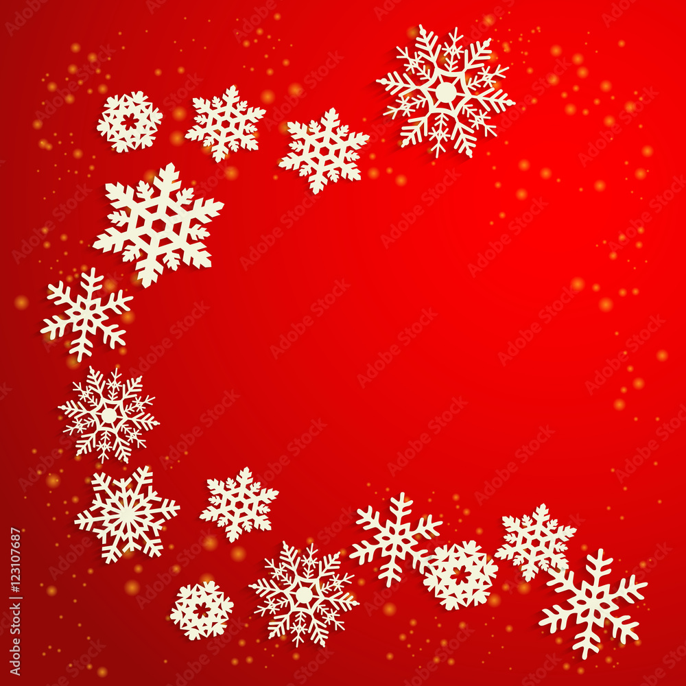 Christmas Greeting Card, decorate with snowflakes pattern Christmas Greeting Card, decorate with snowflakes pattern