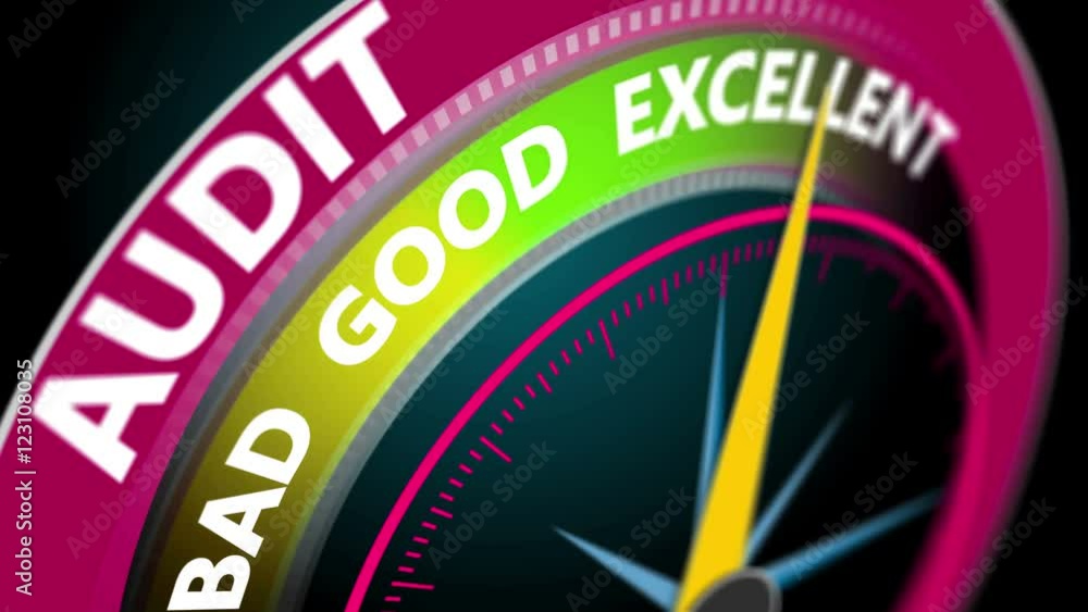 Audit level indicator of success. 4K business motion concept animation seamless loop. Audit level indicator of success. 4K business motion concept animation seamless loop.
