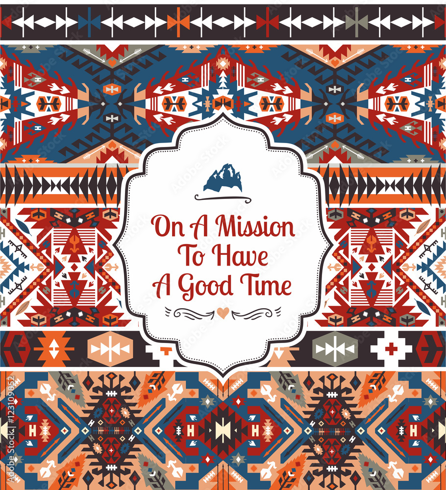 Seamless colorful pattern in tribal style Seamless colorful pattern in tribal style