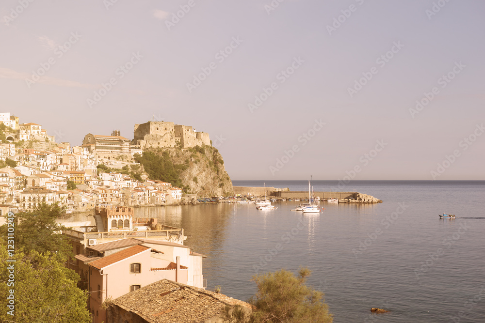 small Calabrian town Scilla near strait