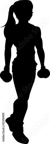 Fitness woman silhouette