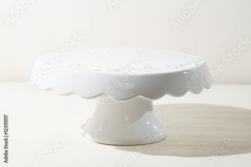 White porcelain stand on a white background