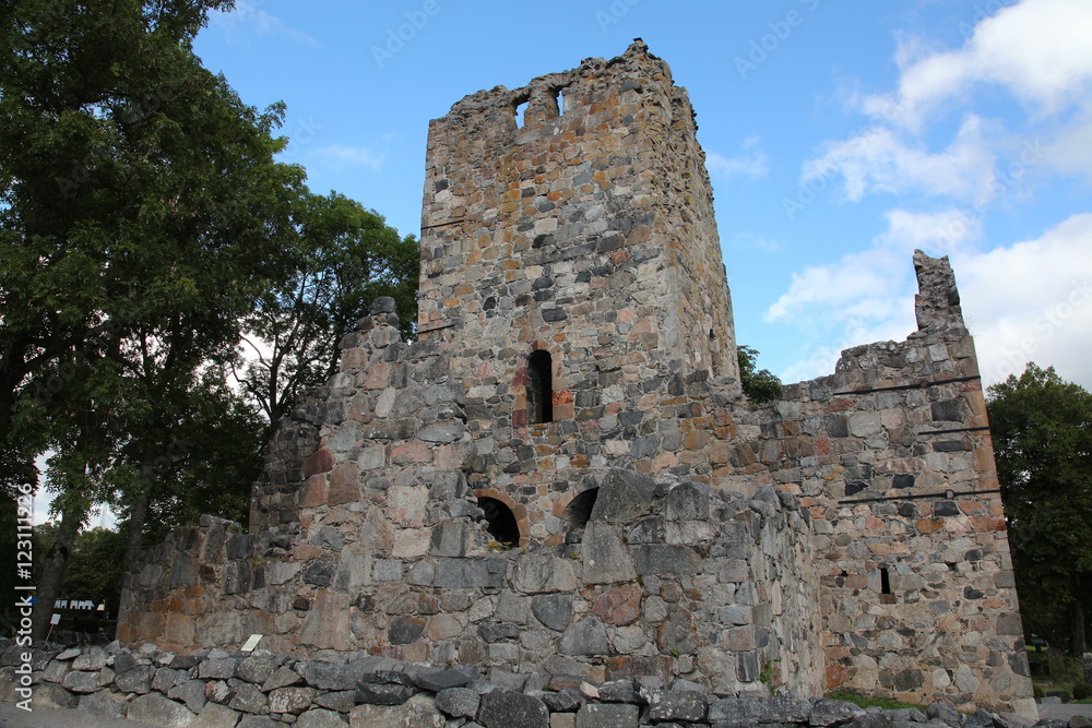Ruins of St.Olof's Church in Sigtuna,Sweden