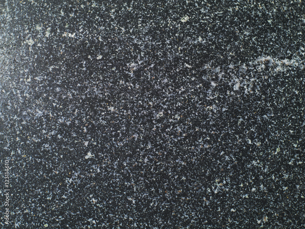 grainy black and grey granite floor