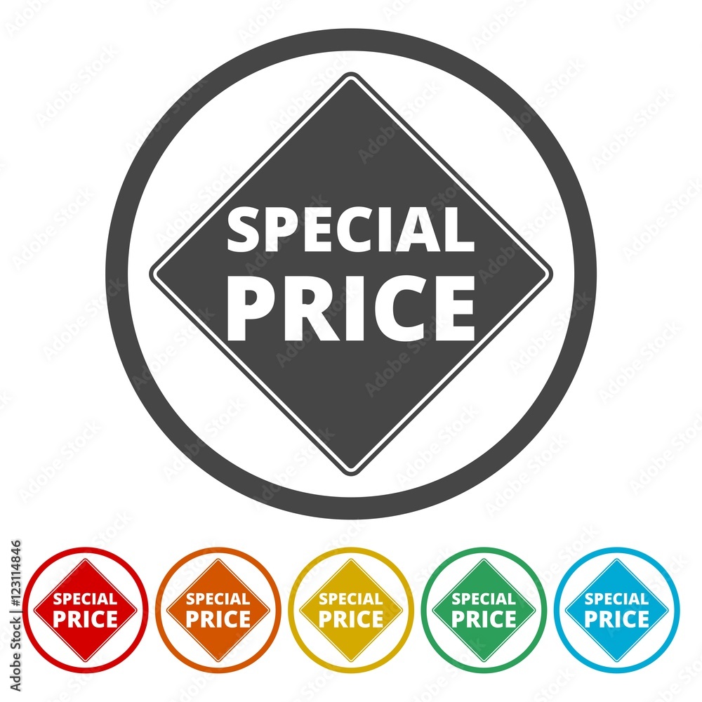 Obraz premium Special price circle icon
