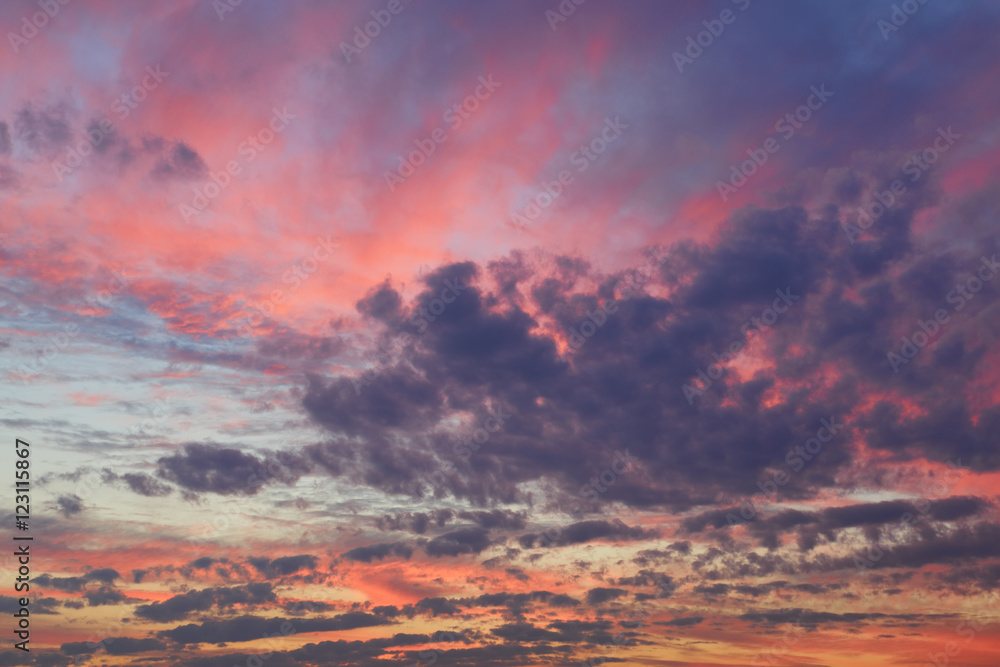 Sunset sky. Incredible colors of the evening sky with storm clouds. Sunset sky. Incredible colors of the evening sky with storm clouds.