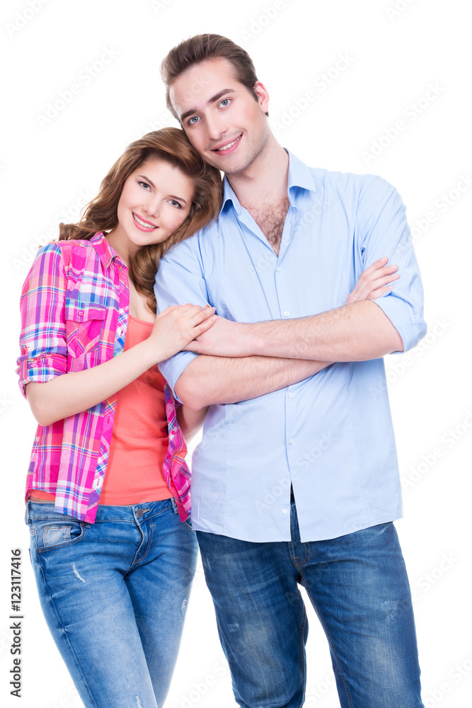 Beautiful happy couple in casual. Beautiful happy couple in casual.
