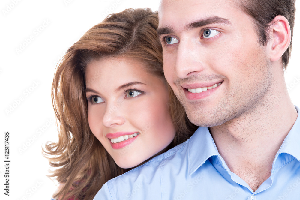 Portrait of beautiful smiling couple. Portrait of beautiful smiling couple.