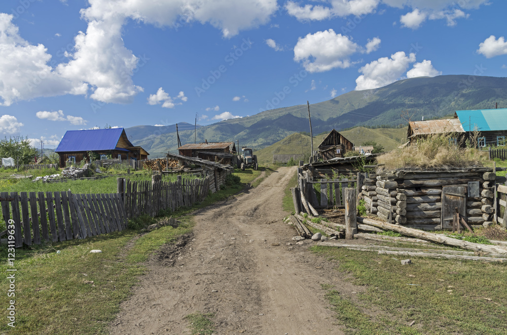 Tungur village. Altai, Russia.
