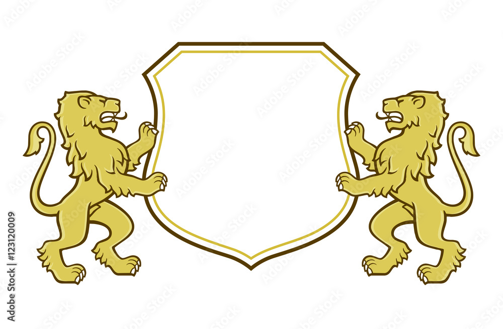 Löwen Wappen Logo Stock Vector | Adobe Stock
