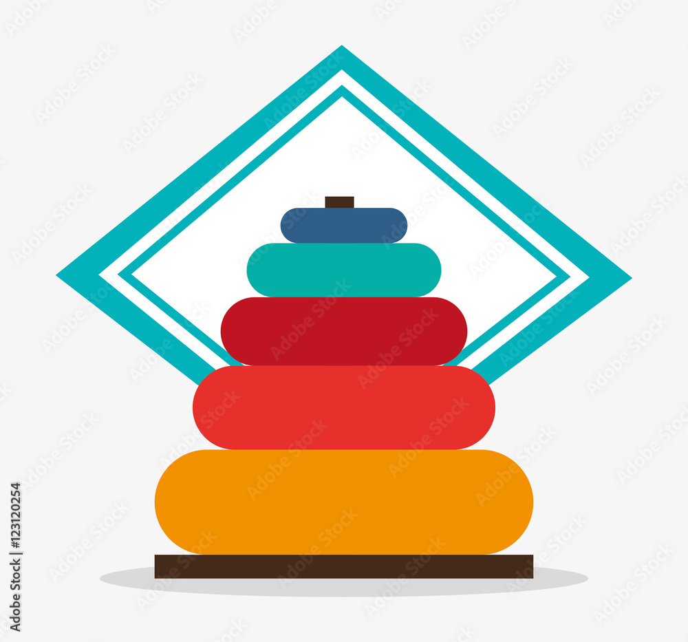 Pyramid icon. Toy gift childhood play game and hobby theme. Colorful design. Vector illustration Pyramid icon. Toy gift childhood play game and hobby theme. Colorful design. Vector illustration