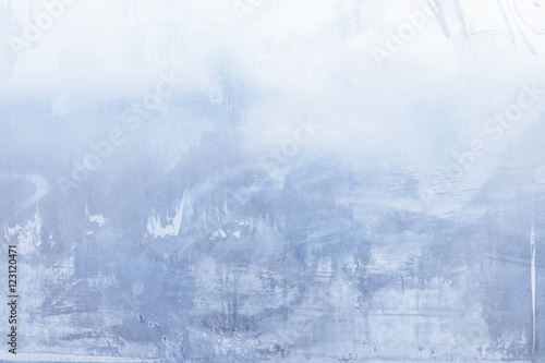 Dirty window glass close up at street