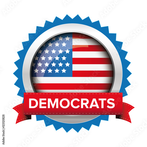 Democrats election badge vector