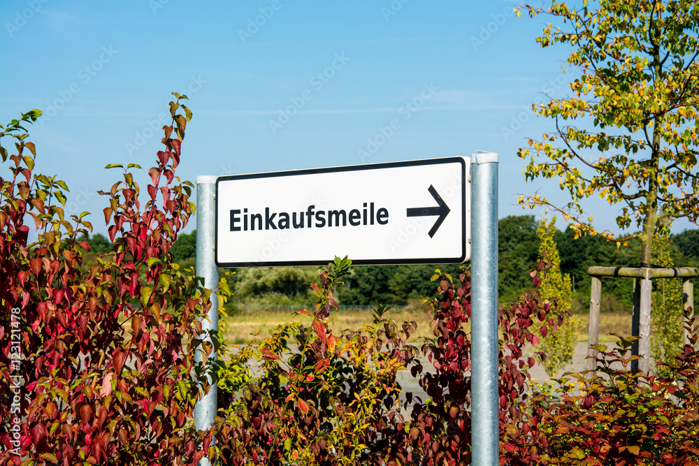 Schild 167 - Einkaufsmeile