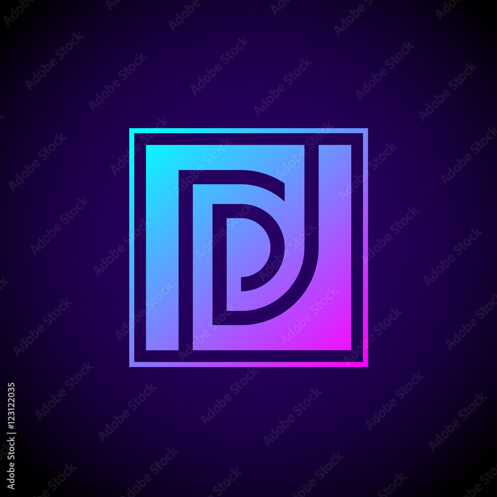 Letter D logo,Square shape symbol,Digital,Technology,Media Letter D logo,Square shape symbol,Digital,Technology,Media