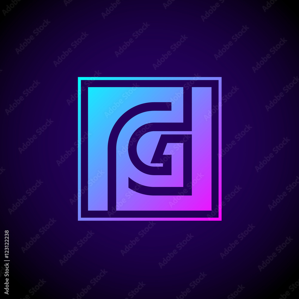 Letter G logo,Square shape symbol,Digital,Technology,Media Letter G logo,Square shape symbol,Digital,Technology,Media