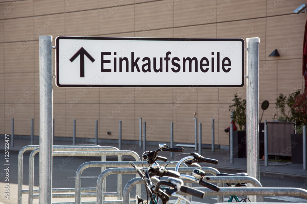 Obraz premium Schild 171 - Einkaufsmeile