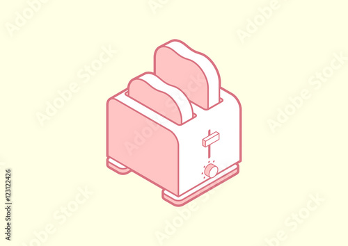 bread toaster isometric vector