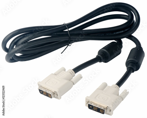 DVI cable on white