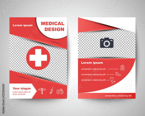 red medical flyer layout template