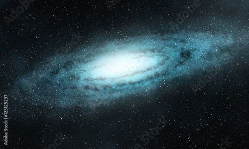 Fototapeta Naklejka Na Ścianę i Meble -  glowing spiral galaxy in the outer space