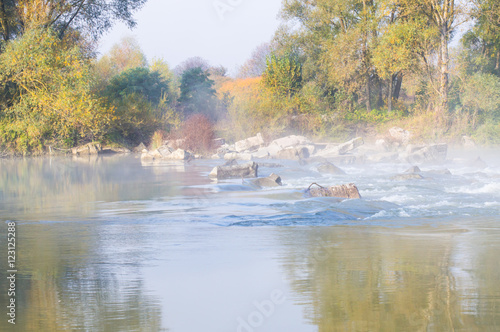 Small river in the autumn season