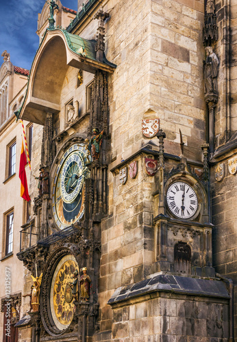 Prague clock tower. Astronomical Clock, Old Town, Czech Republc photo