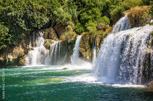 Waterfall  Croatia  Krka National park lake