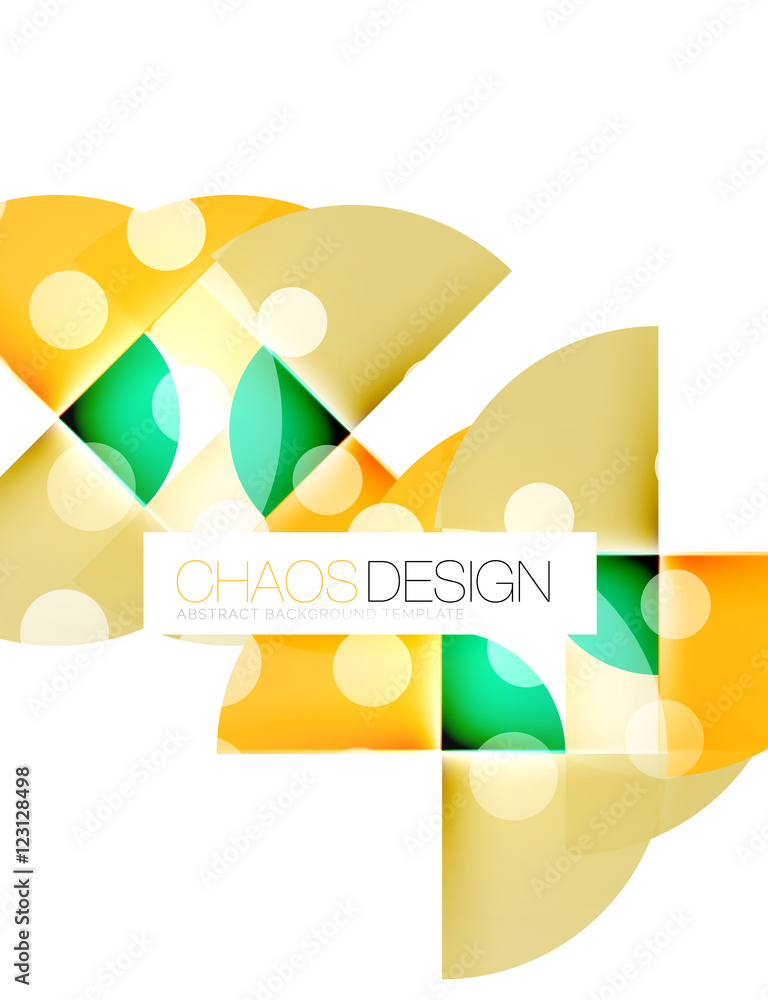 Fototapeta Geometric abstract composition - circles layout