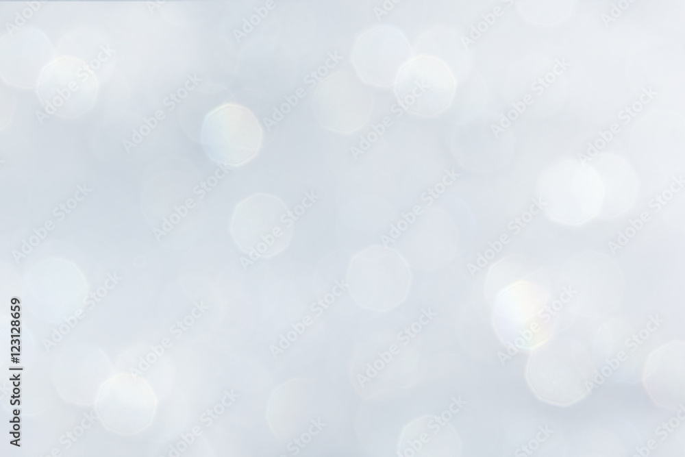 Bokeh soft pastel white background with blurred rainbow lights. Festive ...