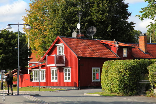 Traditional Swedis house,Sigtuna photo