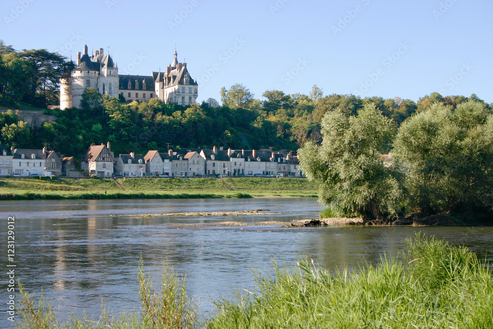 Naklejka premium Zamek Chaumont-sur-Loire i Loara