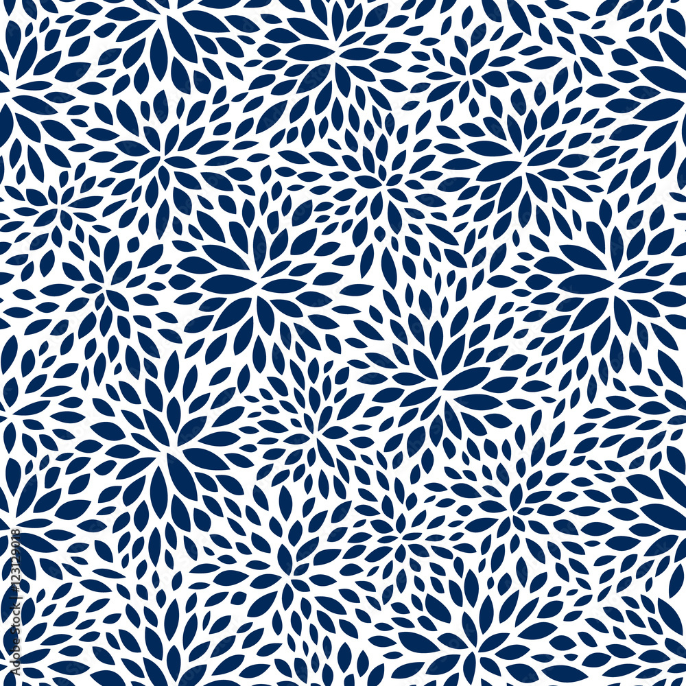 seamless abstract navy leaf pattern, foliage vector background seamless abstract navy leaf pattern, foliage vector background