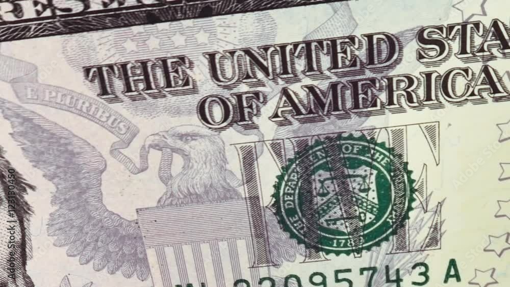 Five US dollars. Currency of the USA. Five US dollars. Currency of the USA.