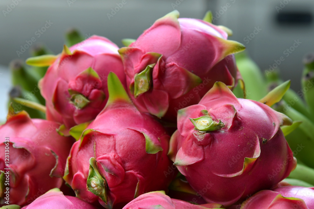 Dragon fruit on market , Thailand.
