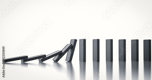 Принти на полотні dominoes falling