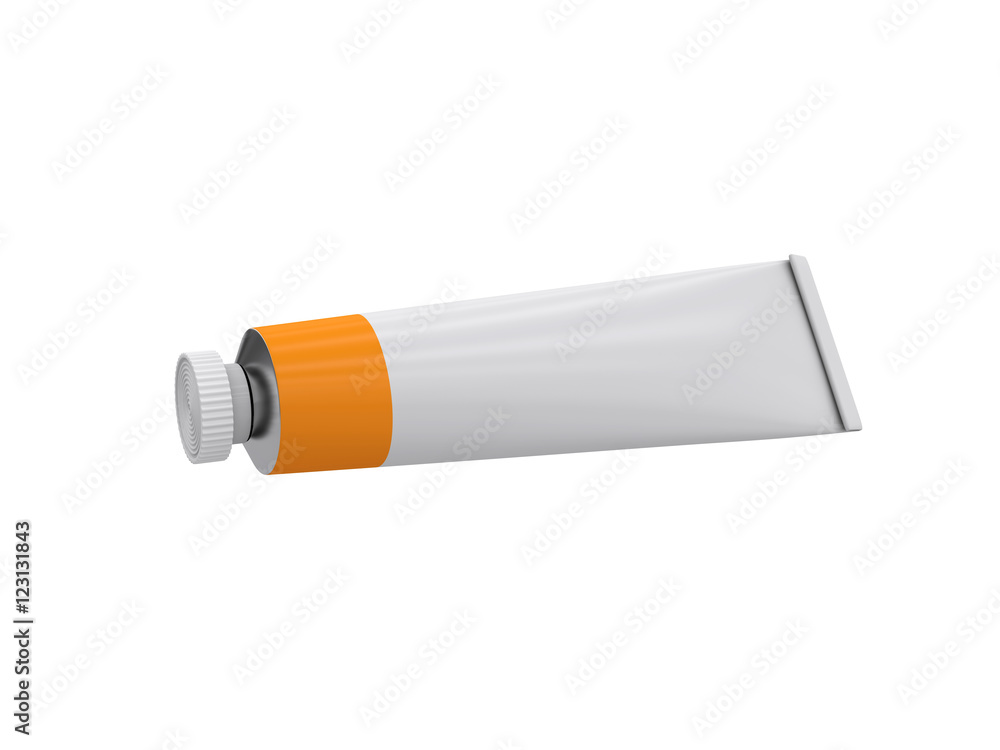 Tube on a white background, 3D rendering Tube on a white background, 3D rendering