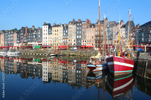 Canvas Print Old harbour of Honfleur,  the French  Norman town
