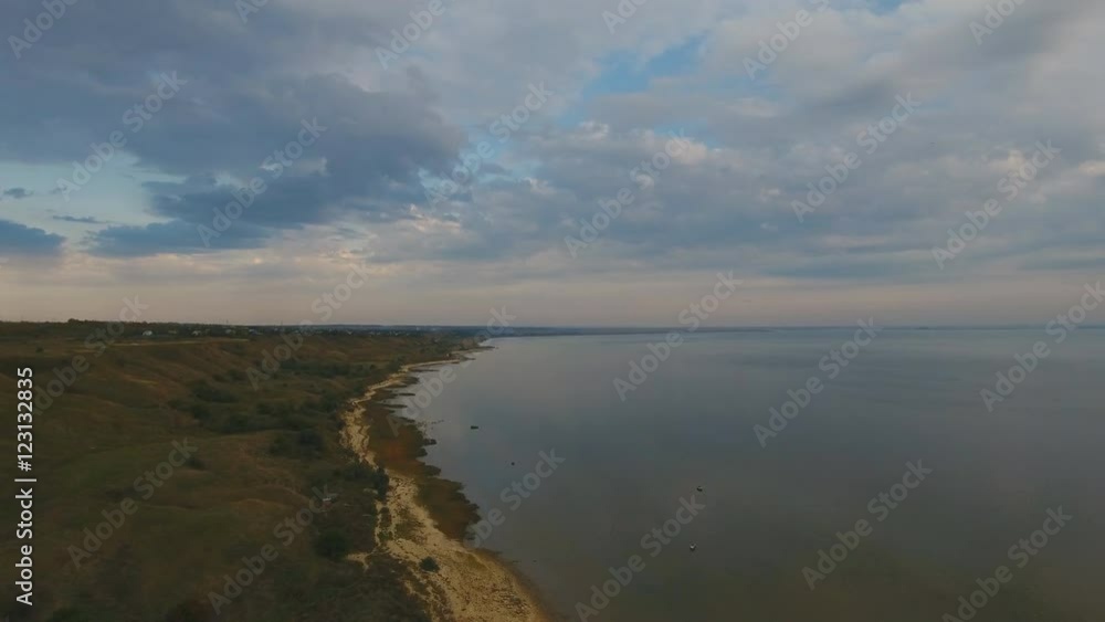 Aerial view. Sea and beautiful cloud on the sky. Aerial view. Sea and beautiful cloud on the sky.