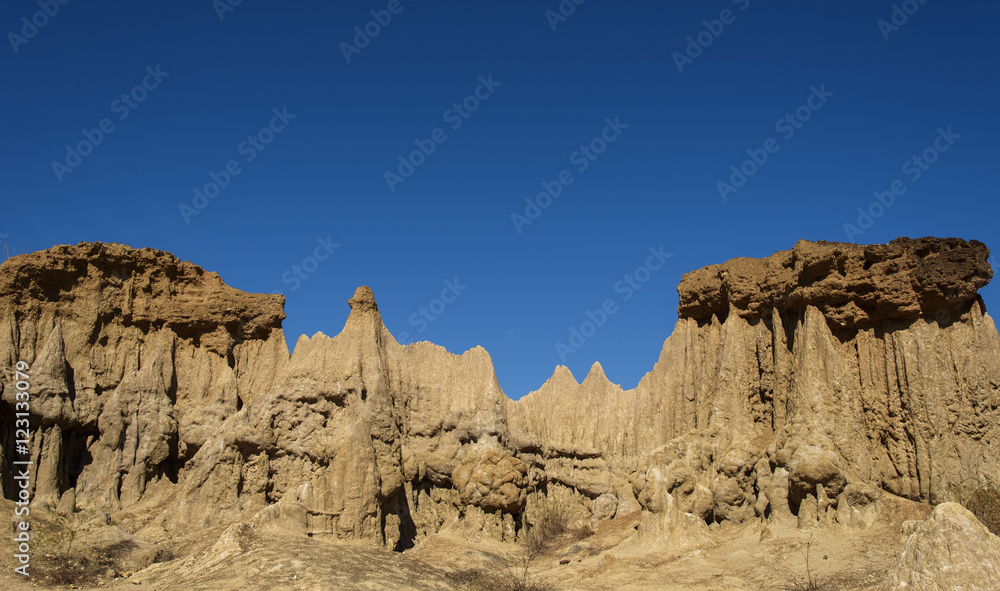 Fototapeta premium Soil erosion has produced stranges shapes