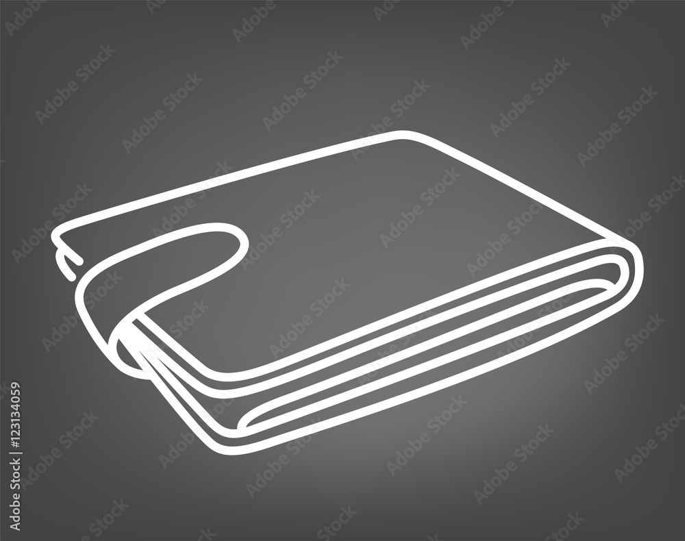 Money holder. Purse icon. Wallet sign. Flat line design. Vector illustration Money holder. Purse icon. Wallet sign. Flat line design. Vector illustration