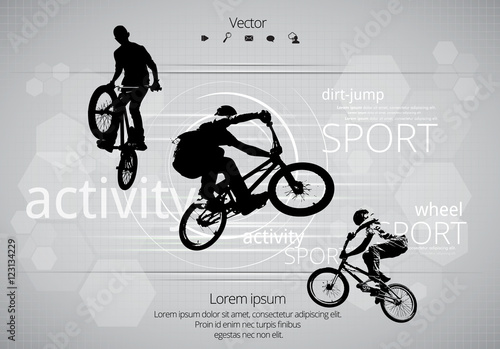 Vector of BMX cyclist