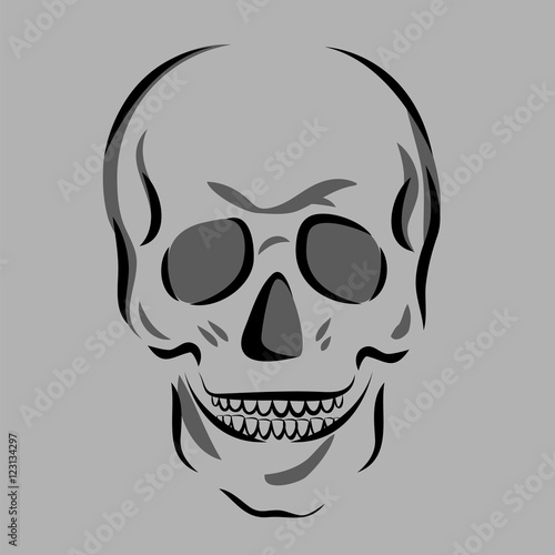 Skull icon. Vector illustration