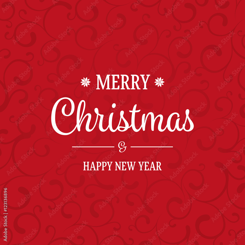 Ornamental Christmas Card with Greetings
