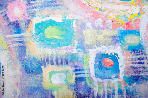 Abstract colorful acrylic painting. Canvas. Grunge background. Brush stroke texture units. Artistic background.