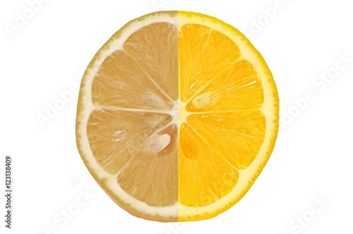 Lemon on white background isolated