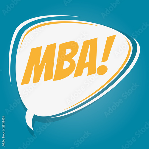 mba retro cartoon balloon