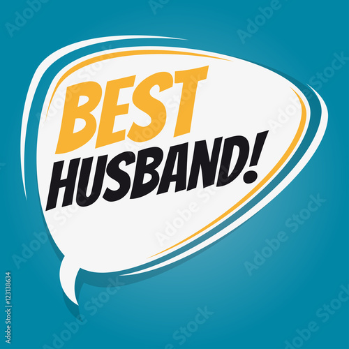 best husband retro cartoon balloon