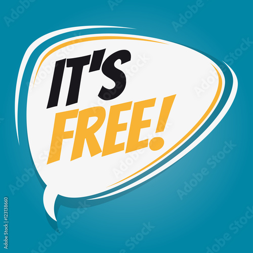 it's free retro cartoon balloon