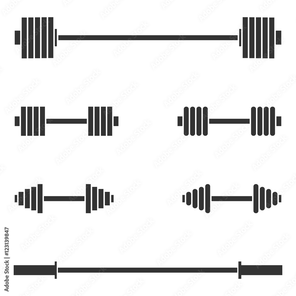 A set of sports equipment, vector illustration. A set of sports equipment, vector illustration.